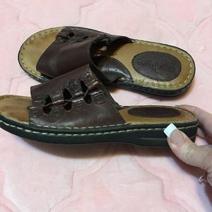 Brown Sandals Size 7 Minnetonka Leather